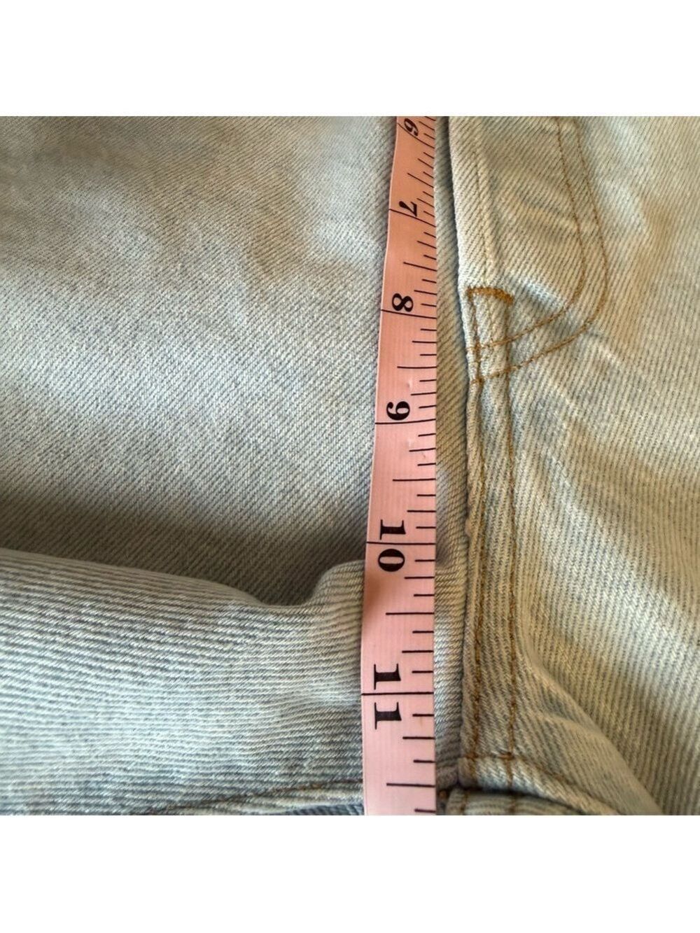 LEVIS 501 Skinny Jeans High Rise Cropped Raw Hem Distressed Size 28 - Picture 10 of 15